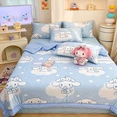 아동용 아이스 쿨링 여름 이불 귀여운 캐릭터 얇은 시원한 여름용 어린이 침대이불, 클라우드 빅 이어 도그