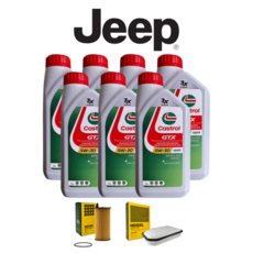 지프 랭글러 엔진오일 JK 2.8 디젤 (07-17년식) GTX 5W30 7통+오일필터+에어필터