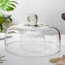 케이크 뚜껑 유리돔 덮개 트레이 보관함 커버 디저트 접시 10cm 지름 덮개
