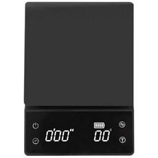 LED觸屏靜音 咖啡電子秤 (電池款/3KG/0.1g/正倒計時/贈隔熱墊), 1個, K09