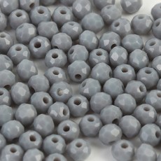 크리스탈 유리 론델컷 론델 비즈 2mm 불투명, 1세트, F0250. 그레이