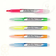 형광펜 문화 언더라인 에스 5p 세트 채점펜 강조펜 학생용 5개입
