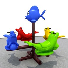 회전목마 놀이기구 키즈카페 키즈펜션 유치원 플라스틱 놀이터, 7 로즈 레드