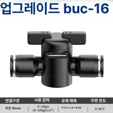 수동 밸브 BUC 공압 퀵커넥트 볼밸브, 1개, BTC 핸드 - BTC16, 1cm