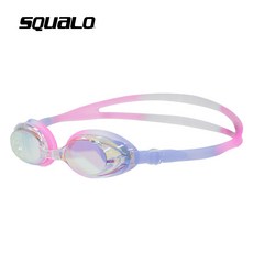 스쿠알로 (SQUALO) 미러 아동수경 어린이수경 유아수경 초등학생수경 김서림 방지형 생존수영 물안경 SGL-1600M, 1600M블루핑크, 1개