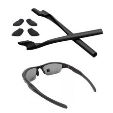 TenDye 오클리 하프 재킷 2.0 OO9144/하프 XL OO9154 선글라스 프레임 블랙 이어 템플 슬리브 세트 교체용 고무 키트 이어삭스 노즈 패드 112366