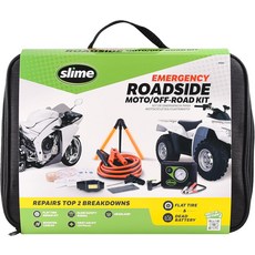 슬라임 50161 모터오프로드용 타이어 펑크 수리 및 부스터 케이블이 포함된 긴급 도로변 키트