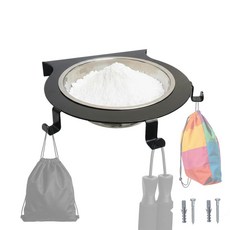 WHLZYEVA 체육관 초크 스탠드 | 볼 역도 운동 멀티 포지션 액세서리(블랙)