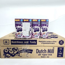 태국 더치밀 블루베리맛 / Dutch Mill drinking yoghrt blueberry flavour 180ml, 48개