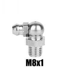 오일 저크 그리스 M16 엘보우 수나사 10 M6 M12 타입 M8 니플 M10 파이프 피팅 스테인리스 스틸 M14 스트레이트 304 튜브, M8x1 90 Degree, 1개