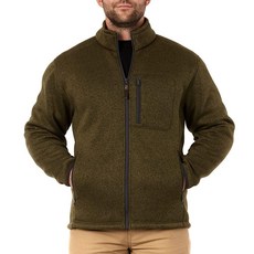 Smith's Workwear 남성용 셰르파 안감 스웨터 플리스 재킷 올리브 헤더 L 265657 4031742251