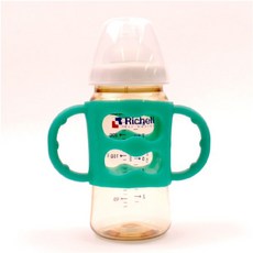 100%국내제조 하이비 더블하트 유피스 모윰젖병에 딱맞는 실리콘 젖병손잡이 바나나사이즈, 바나나손잡이 블루그린, 1개