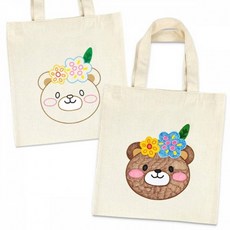 만들기대장-에코가방 채색그리기-곰(상호명인쇄), 상세페이지 참조, 1.컬러