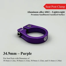 로드 바이크용 YTGILO 알루미늄 합금 시트포스트 클램프 34 9MM, 34.9mm, 1개, 단일