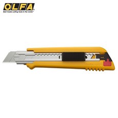 OLFA 大型MZ-AL型六連發美工刀(自動鎖18mm刀片;可裝6片替刃)切割刀, 1個, 黃色PL-1