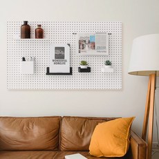 인테리어 타공판 원형 500x800, 화이트, 1개