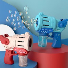 LED 엔젤 자동 버블건 새지않는 비눗방울총, 엔젤블루, 1개