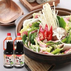 샤브샤브 쯔유 간장소스 1.8L 스키야키 밀푀유나베 우동 어묵탕 냉모밀 메밀 육수 덮밥, 6개