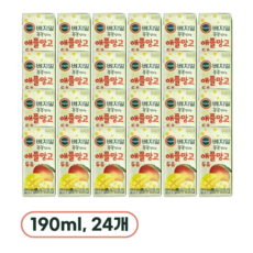 베지밀 꼭꼭 씹히는 애플망고 두유, 190ml, 24개