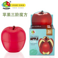 【台灣出貨】水果魔方 梨魔方 創意可愛水果造型 異形三階魔方 兒童益智玩具 趣味益智 解壓玩具 解悶玩具 禮物, 1個, 蘋果魔方