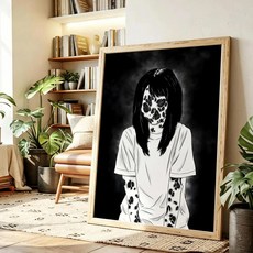 레트로 페인팅 서예 캔버스 포스터 벽 예술 미적 홈 인테리어 거실 장식, B. 40X50cmFrameless