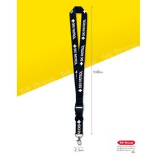 더레스큐 스키패트롤 랜야드, 검정색, 1개