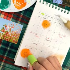 스텐실 핑거 스펀지 손가락 도장, 1개