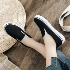 여성 슬립온 베이직 캔버스 단화 학생 슬립온 봄 캐주얼화 운동화 기본 남성