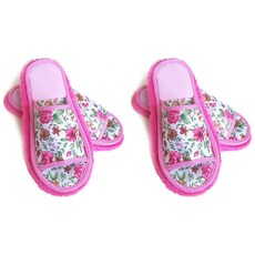 청소실내화 [1+1] 폭신 극세사 청소슬리퍼 거실 층간소음방지 탈부착형 겨울 걸레 슬리퍼, 1세트, 꽃핑크2개