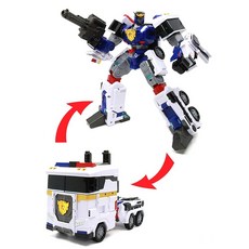 變形機器人卡車玩具, 白色, 1個