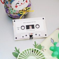 無用良品 錄音卡片 錄音帶卡片 生日卡片 情人節卡片 感謝卡片 告白卡片 祝福卡片 教師節卡片 情人節禮物, 1個, 經典灰白款