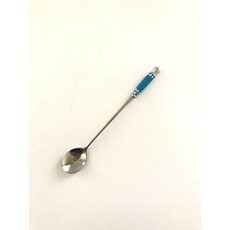 東昇瓷器餐具 304王樣韓式不鏽鋼小匙 咖啡匙 小湯匙 藍, 1個