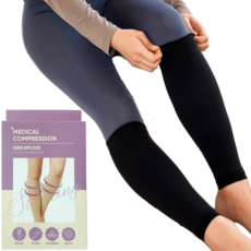 메디컬컴프레션 의료용 압박 스타킹 종아리형 검정색, 1개
