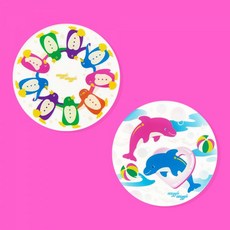 [위글위글] 아크릴 코스터 2종 컵받침 티코스터 473084, Aloha Penguin