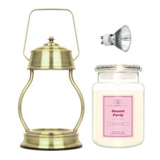 프레이 빈티지 캔들워머 + 라이트 소이캔들 라지자 + 할로겐전구, 캔들랜덤