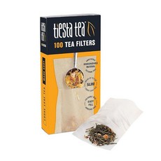 Tiesta Tea 루즈 리프 티 필터 일회용 차 인퓨저 100% 자연 추출물 무표백 종이 100개 261817, 100 Count (Pack of 6)