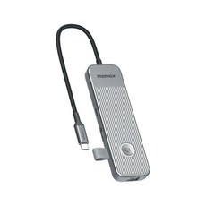 Momax 8合1 Type-C 多功能集線器 支援4K@60Hz 100W PD充電, 1個, 8合1-讀卡器-太空灰