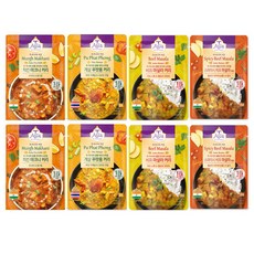 티아시아 게살 푸팟퐁커리170g x 2개+ 티아시아 비프 마살라 커리 170g x 2개+ 티아시아 스파이시 비프 마살라 커리 170g x 2개+ 티아시아 치킨 마크니 커리170g, 170g, 1개