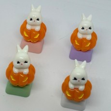 좋은 키캡 딸깍이 키보드 LED 키링 클릭커 ASM 호박 토끼 할로윈 코스튬 귀신 고스트 호러