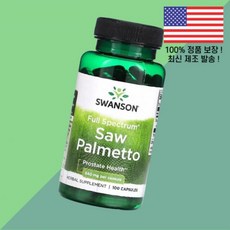 스완슨 풀 스펙트럼 쏘팔메토 소팔메토 쏘팔매토 쏘팔매트 540mg 식물성 베지캡슐 100정 Swanson Full Spectrum Saw Palmetto 100 Vegan Ca