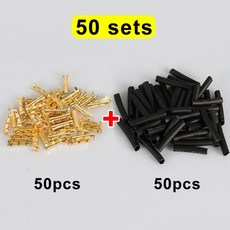 구리 전선 커넥터 U자형 압착단자 열수축 튜브 키트 0.5-1.5mm² 케이블 잠금, 50개, U자형 압착단자 키트 50세트
