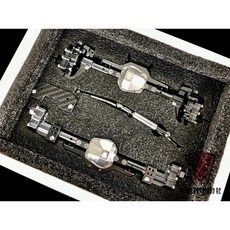 《賽鋒模型》RX勇闖者門橋 金屬橋 SCX10金屬車橋 山羊 MST RGT 迅猛龍 全金屬 門橋 金屬 鋁合金 高通過, 1個, 鈦灰門橋