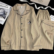 잠옷세트 남성잠옷 스트라이프 상의 + 바지 루즈핏 홈웨어 캐주얼 파자마 실내복 ZFY091614 26