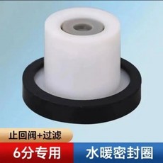 水暖密封圈 止回閥 過濾墊 4分/6分 適用於淋浴閥/混合閥, 6分膠墊帶濾網帶止回閥1個裝