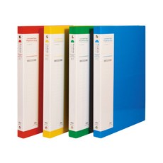 [코리아스퀘어] 현풍 합지 3공 O링 바인더 (코팅) 2cm A4, 빨강, 1개