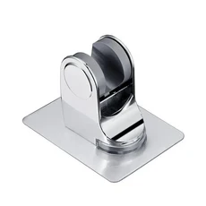 조정 가능한 샤워 헤드 홀더 자체 접착식 프리 랙 펀치 크롬 욕실 벽 마운트 브래킷, 01 1PC