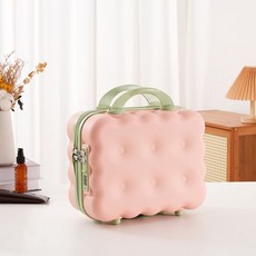 새로운 14인치 화장품 케이스 귀여운 미니 수납함 기념품 휴대용 여행 가방 대용량 스, 가루 색