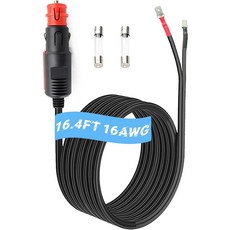 ARB 부게RV 보데가 도메틱 에우호미 ICECO 등 대부분의 휴대용 냉장고 블랙 16 4피트 와 호환되는 자동차 냉장고용 전원 코드 케이블 12V/24V, Red, 16.4 FT