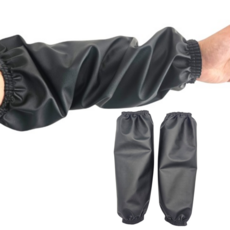 가죽 방수 팔토시 횟집 수산업 식당 미용 미술 다용도 활용 탄력 밴드 토시 2p, 블랙(검은색)