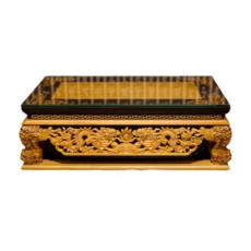 精雕龍紋香爐底座 祭祀香爐墊高底座 祖先牌位香爐架, 1個